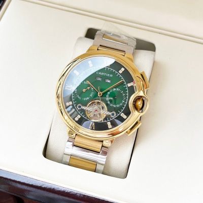 Ballon Bleu de Cartier 44*12mm Mingzhu Automatic Movement 316L Steel Green/Brown/White Face Watch
